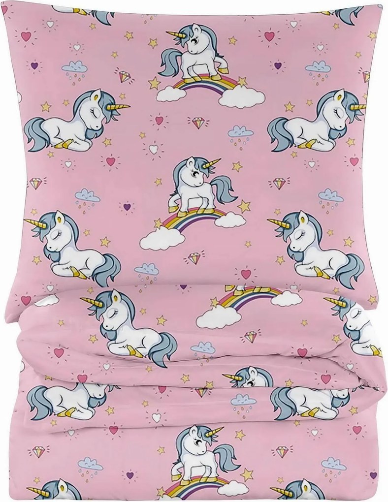 Ágyneműhuzat 140x200 párnahuzattal 70x80 Gyerek ágyneműhuzat garnitúra Unikornis