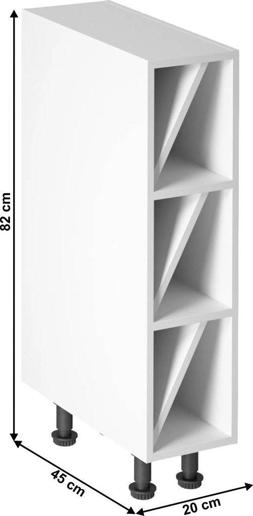 alsószekrény D20W, fehér, PROVANCE