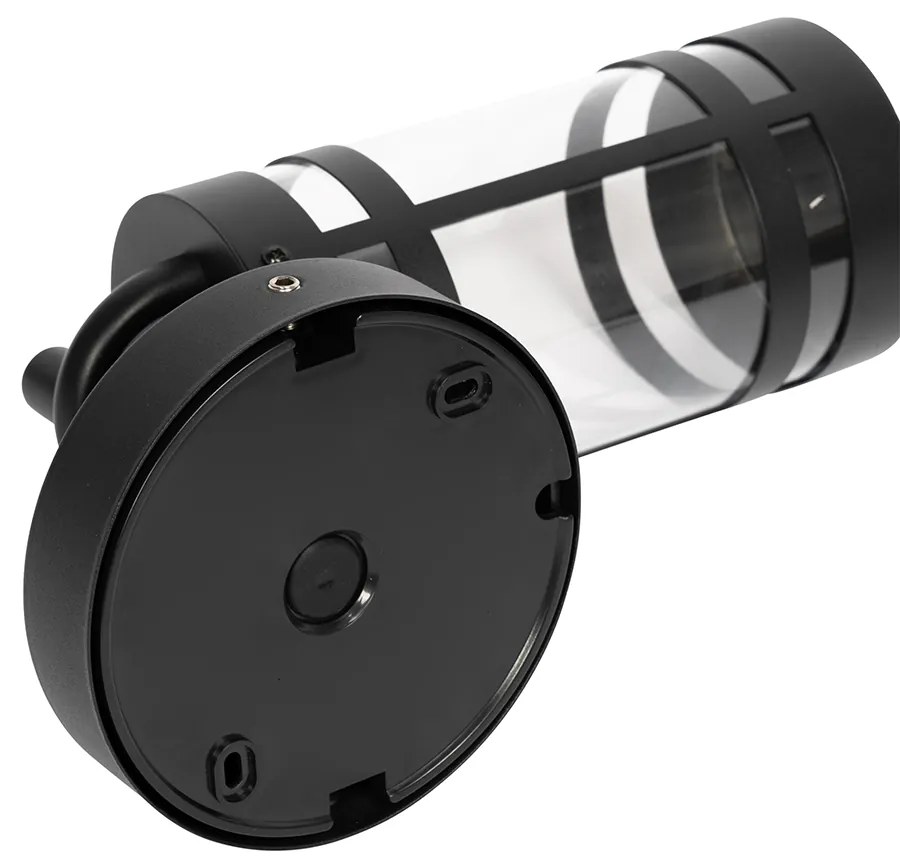 Kültéri fali lámpa fekete IP44 szürkületi érzékelővel - Ruben