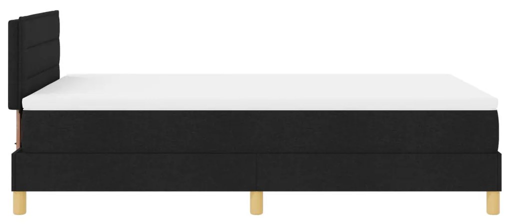 vidaXL LED Box Spring Ágy matracmal Fekete 120 x 200 cm szövet