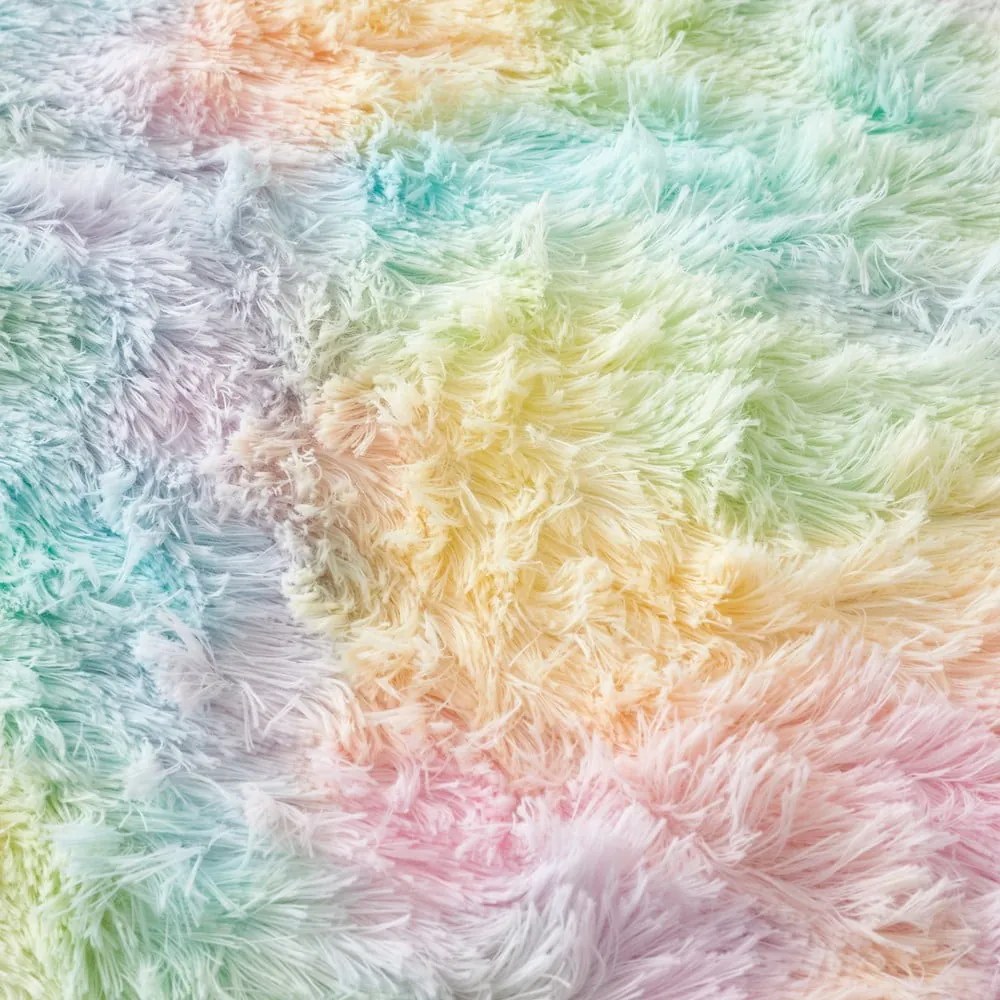 Kétszemélyes mikroplüss gyerek ágyneműhuzat 200x200 cm Rainbow Cuddly – Catherine Lansfield