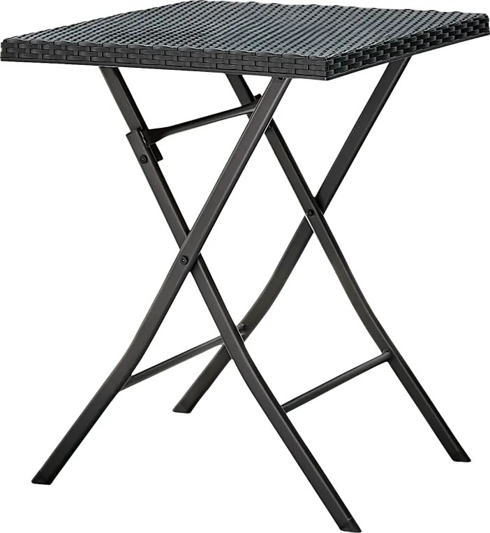 Kerti rattan szett 1+2, fekete, FARUK