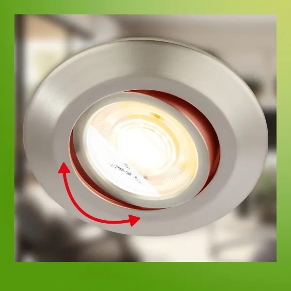 Briloner 7587032-SZETT 3xLED Fürdőszobai süllyesztett lámpa KLIRA 1xLED/4,9W/230V IP23 króm