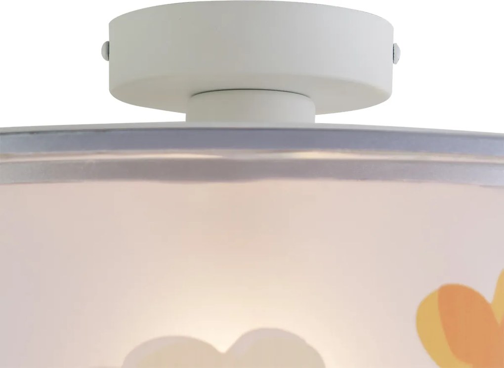 Gyerekszoba mennyezeti lámpa fehér virágokkal - Harrie a virágok között