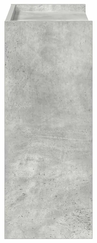 betonszürke szerelt fa cipőtartó 60x25x62 cm