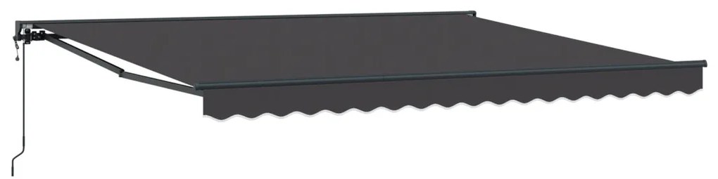 Automatikus behúzható napernyő narancs és fehér színben, 350x250 cm