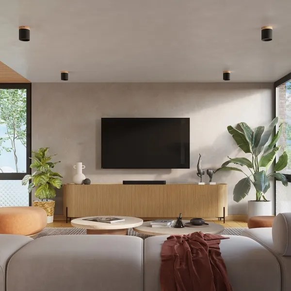 Sollux SL.1349 - spotlámpa RIF 1xGU10/10W/230V átm. 12 cm fekete