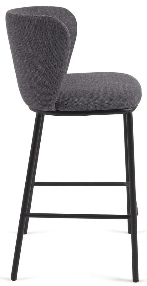 Sötétszürke bárszék (ülésmagasság 65 cm) Ciselia – Kave Home
