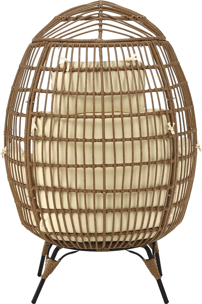 Rattan fotel, természetes/fekete/bézs, KARMEN
