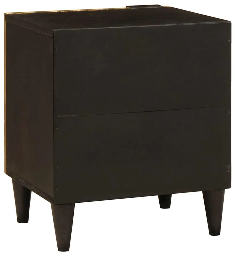 Éjjeli asztal 2 pcs Fekete és Arany 40 x 33.5 x 46 cm