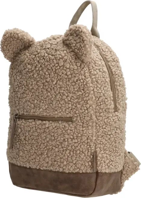 Világosbarna bolyhos gyerek hátizsák „Winnie”