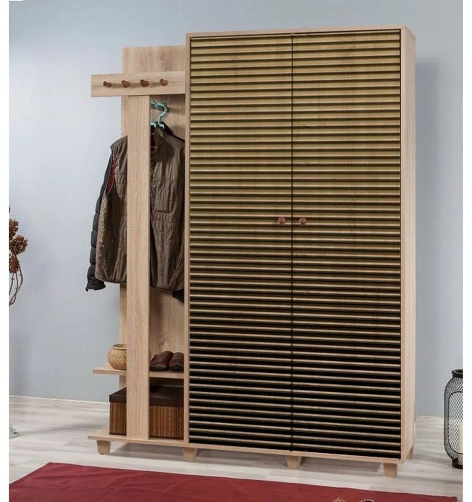 Garmanto Sonoma Oak Double szekrényes fogas