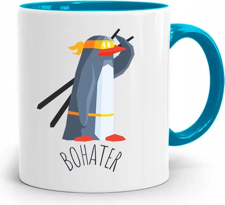 Kék Bögre Gyerekeknek Szuperhős +név nyomott mintával