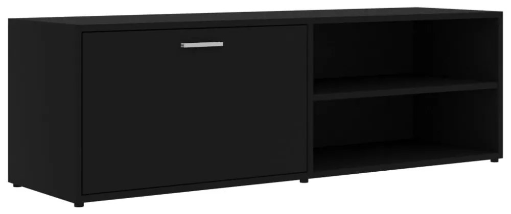 fekete szerelt fa TV-szekrény 120 x 34 x 37 cm