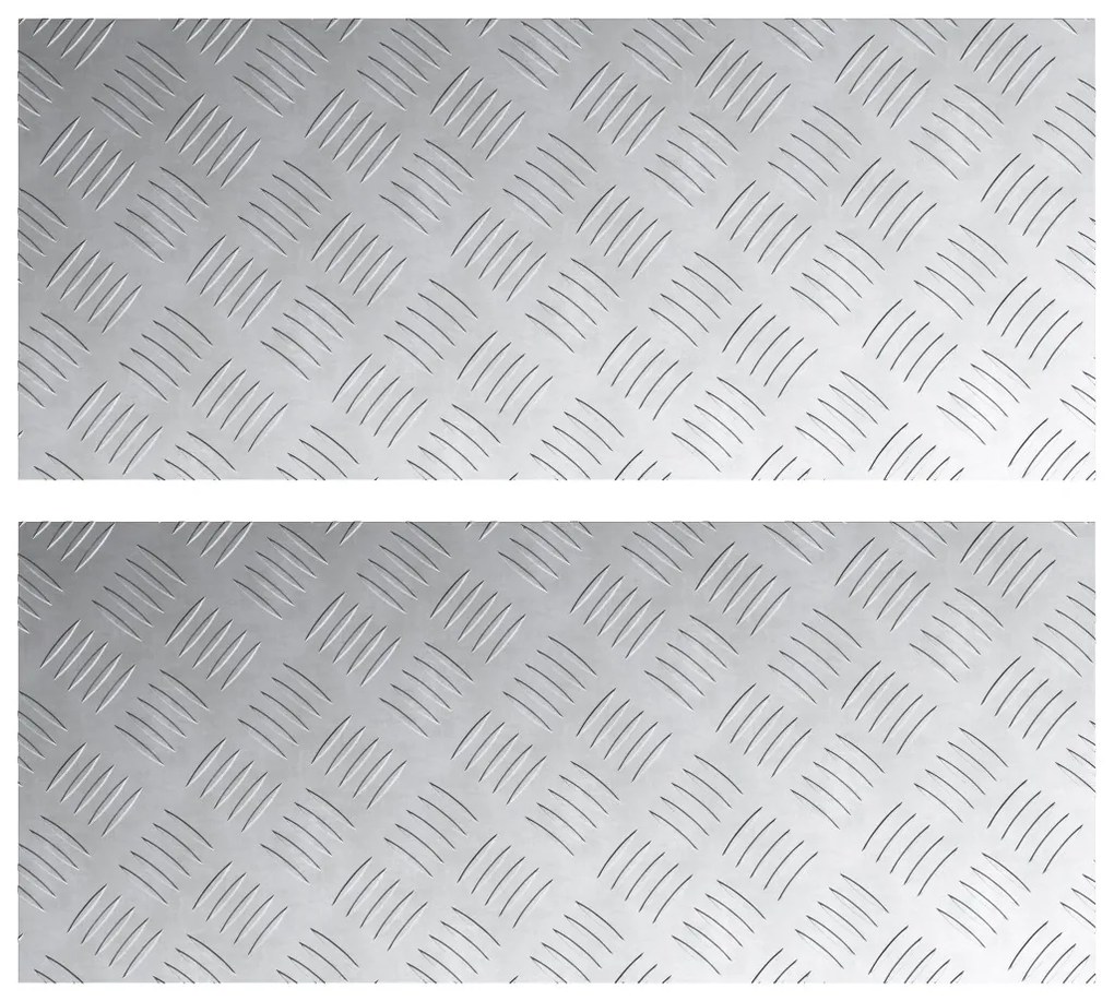 Rácsos lemezek 2 pcs Ezüst 70 x 30 cm Alumínium