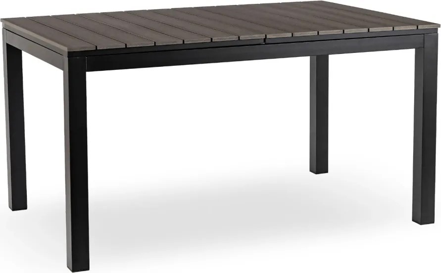 Stół Ogrodowy ARGOS 140-180 cm Ciemnoszary Dąb/Czarny