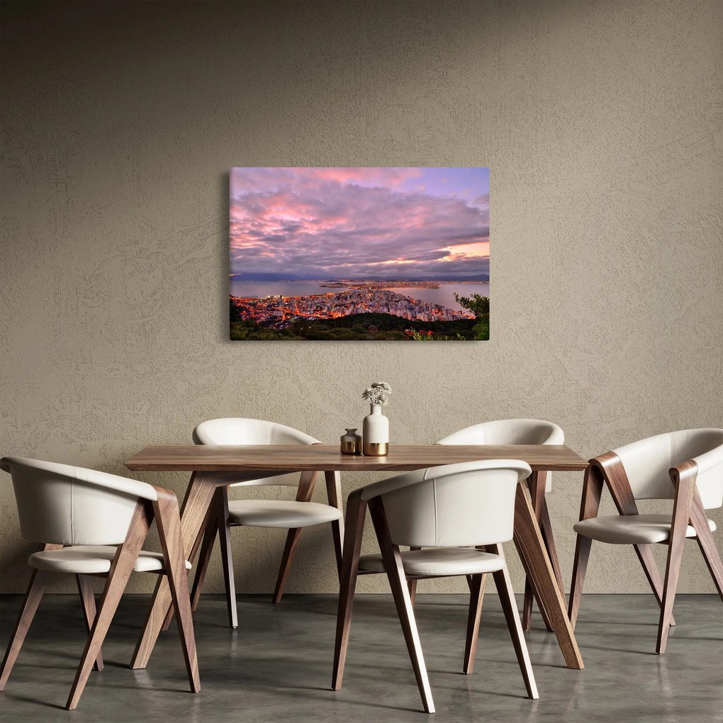 Kép - Alkonyat a város felett (90x60 cm)