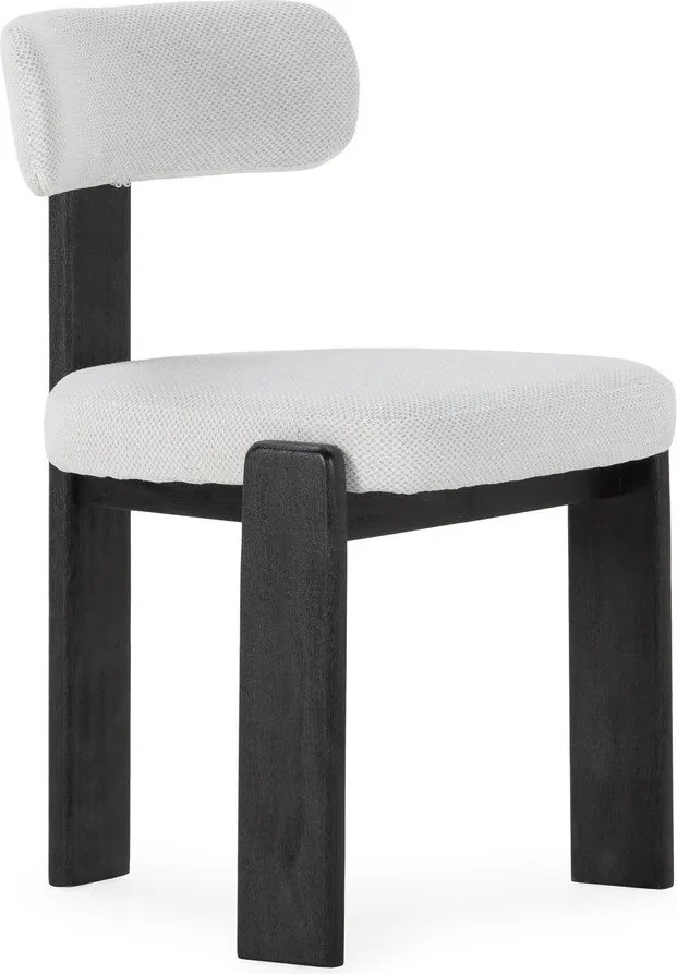 Fekete-világosszürke kárpitozott étkezőszék szett 2 db-os Nadia – MOME
