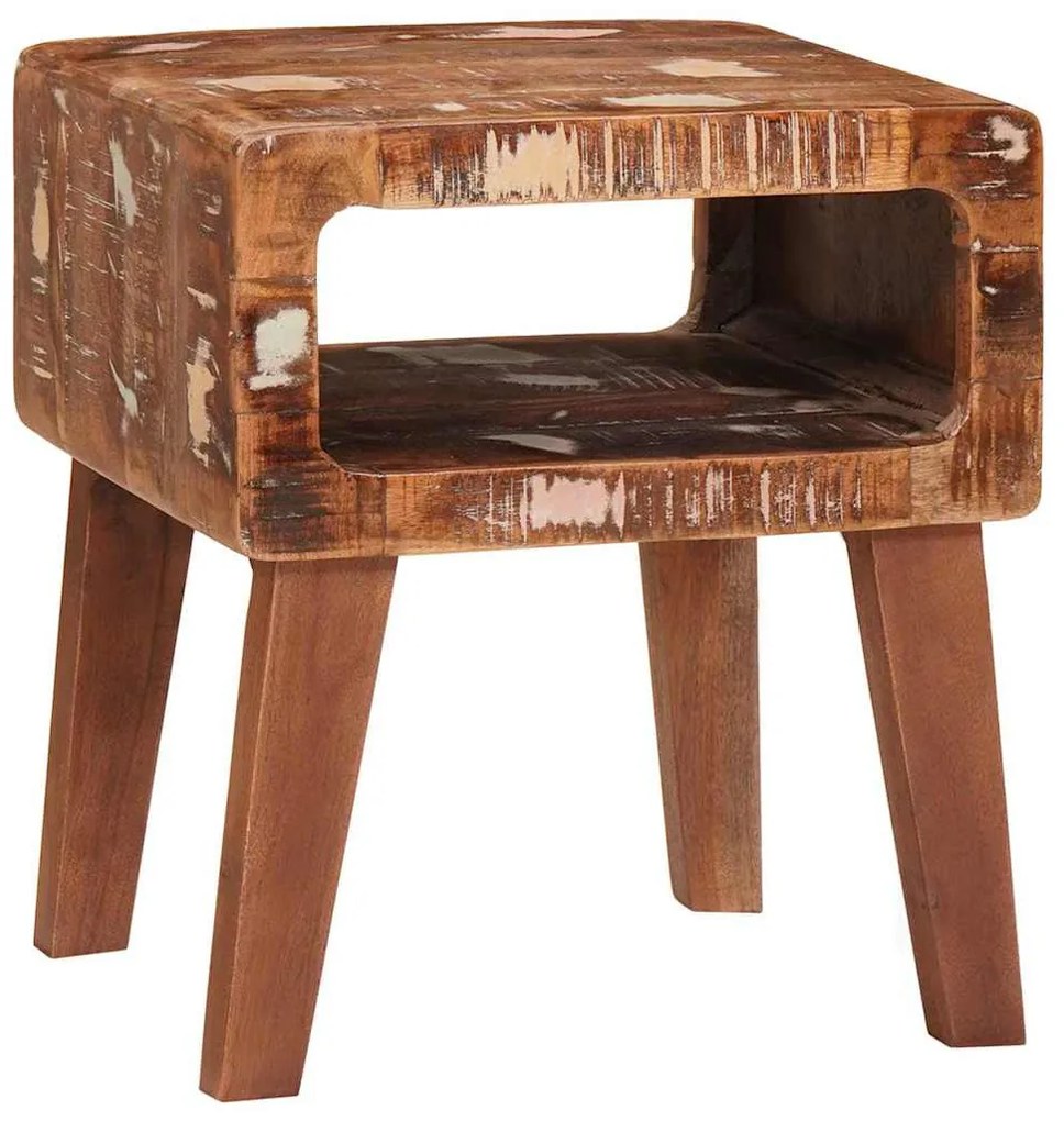 Végasztalok Sokszínű 40 x 32 x 46 cm tömör újrahasznosított fa