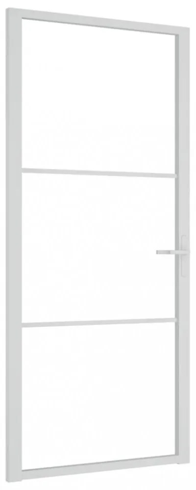fehér ESG üveg és alumínium beltéri ajtó 93 x 201,5 cm