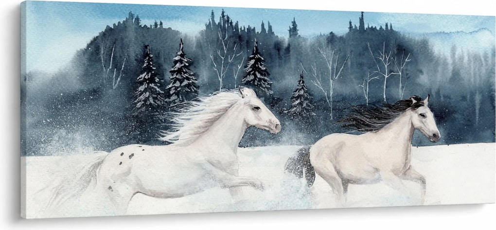 Festett lovak képe (120x50 cm)
