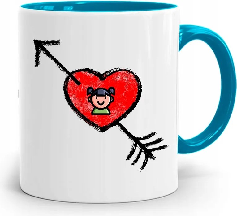 Kék Bögre Lányának A Világ Legjobbja fényképes nyomattal