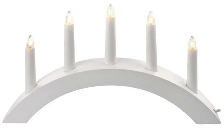 Karácsonyi gyertyatartó 5xE10/15W/230V fehér
