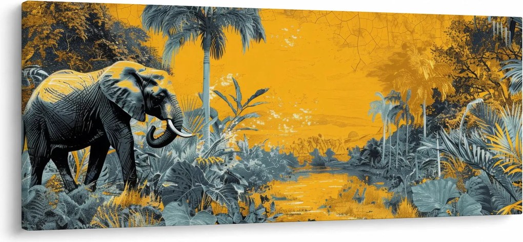 Kép - Elefánt a természetben (120x50 cm)