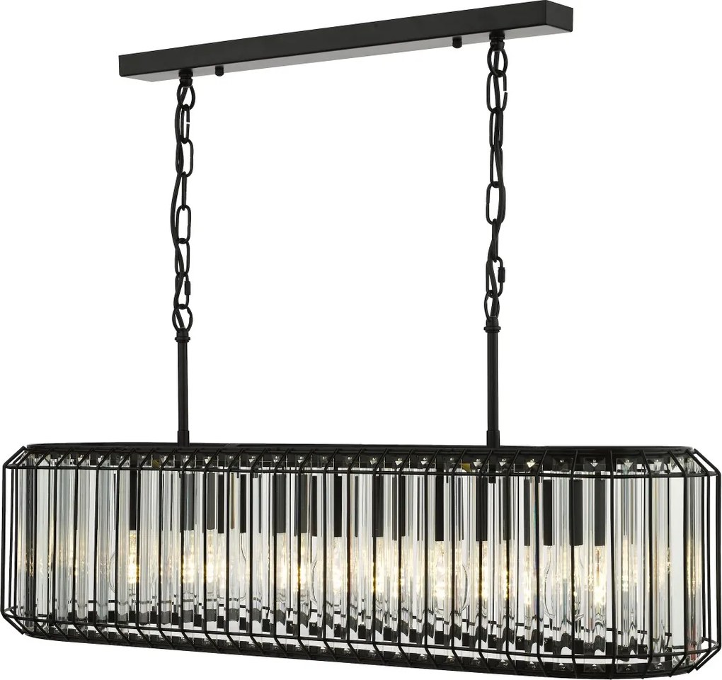 Dar Lighting kristály modern függeszték naeva matt fekete darnae0522