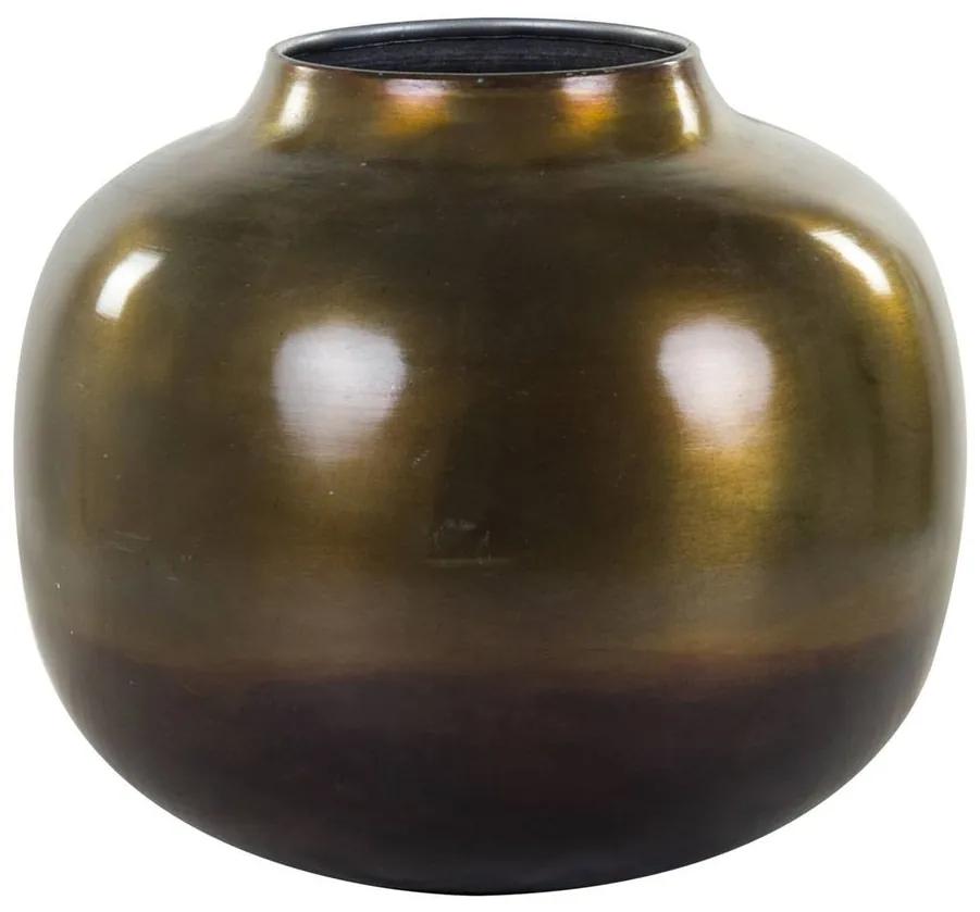 Alumínium váza, kerekded, óarany - GONG