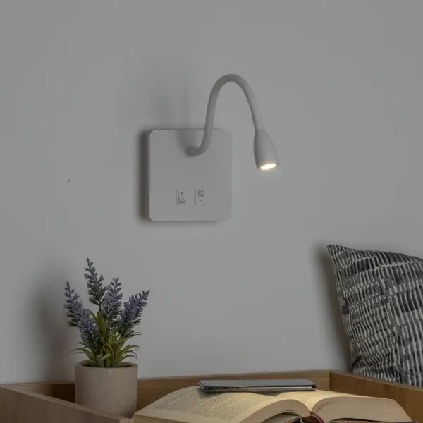 Brilagi - LED Rugalmas fali lámpa MAYA Double LED/4W/230V + LED/3W fehér