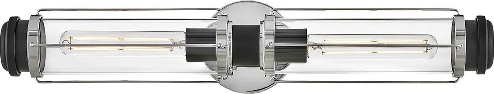 Hinkley lighting vintage fürdőszobai lámpa masthead króm fekete átlátszó elshk-masthead2-pcbk IP44