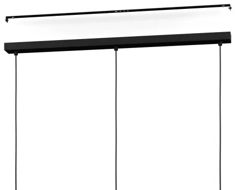 Eglo 390231 - Csillár zsinóron ESPINARDO 3xE27/40W/230V fekete/arany