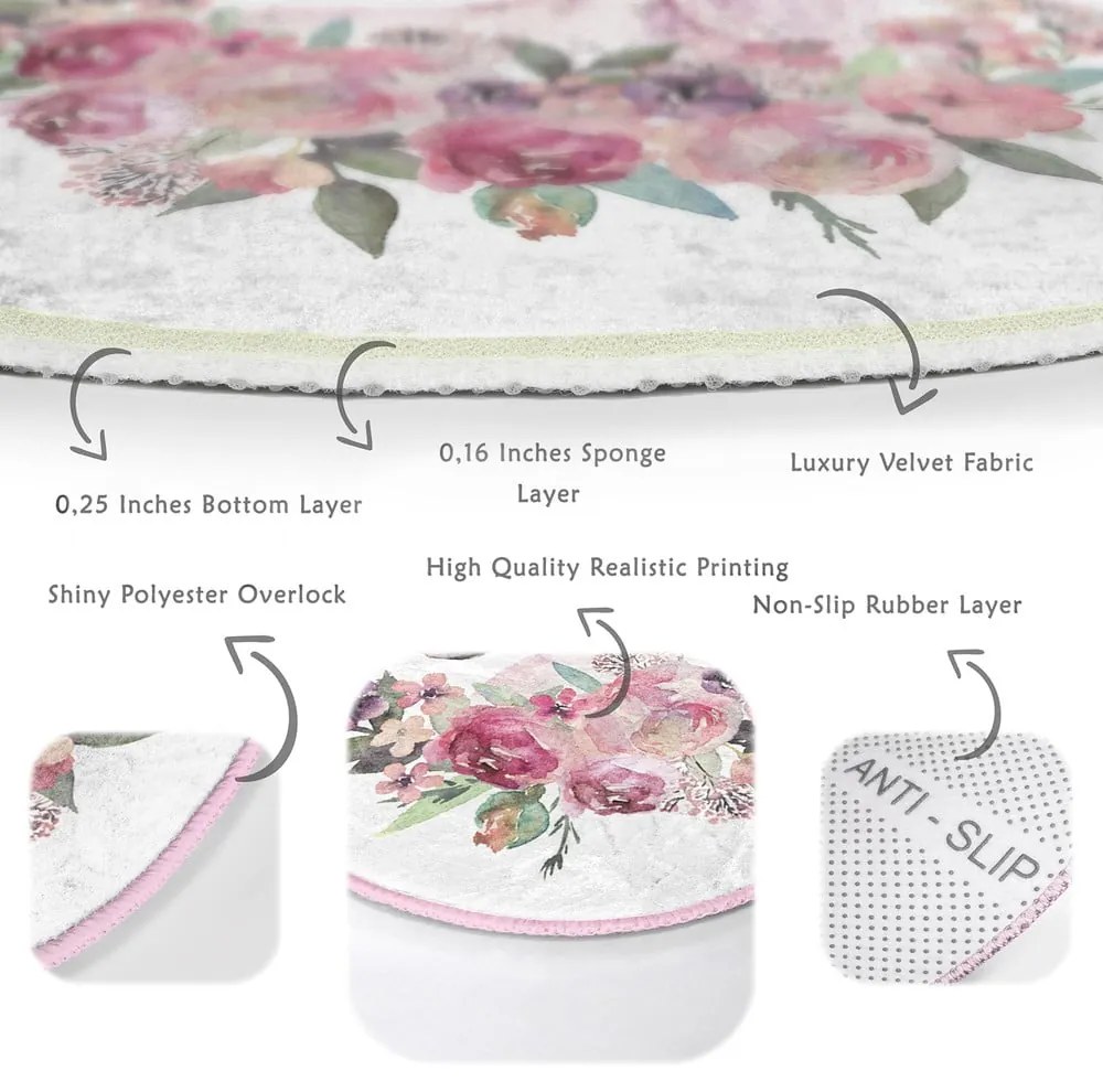 Rózsaszín gyerek szőnyeg ø 100 cm Comfort – Mila Home