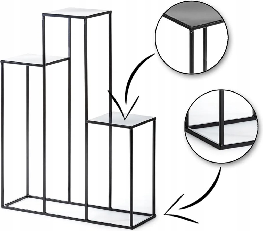 Modern fém virágágyás Podium 80 cm Kaszkád
