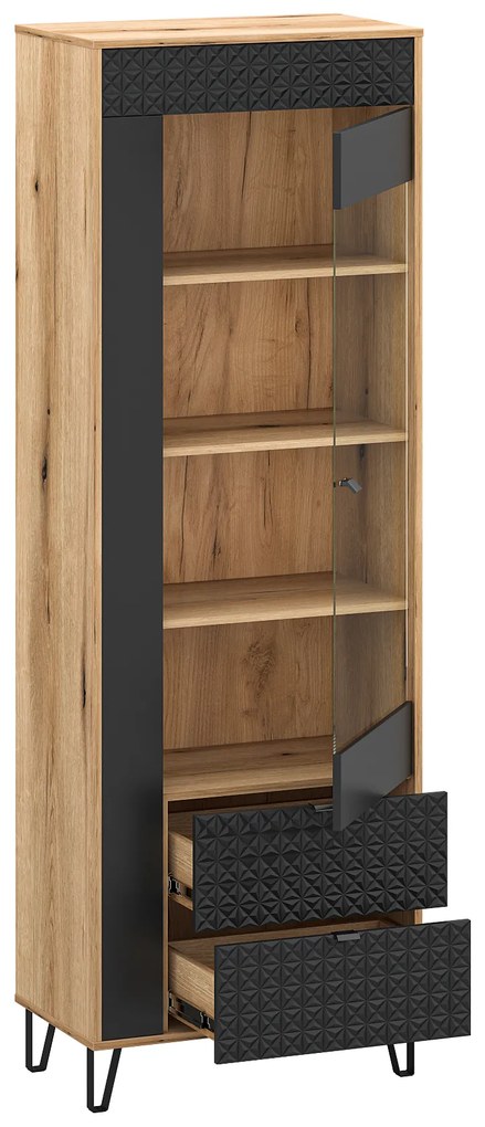 Vitrin Botones 1 (evoke tölgy + fekete) . Akció -18%. 1116768