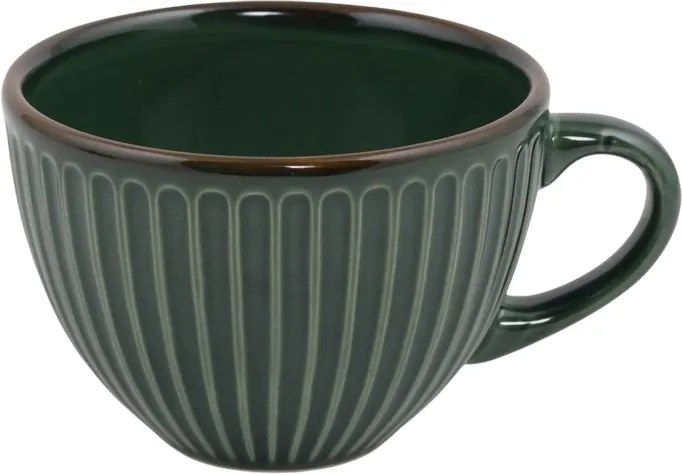 Linea kerámia csésze alátéttel 6 db-os szett 210 ml, zöld
