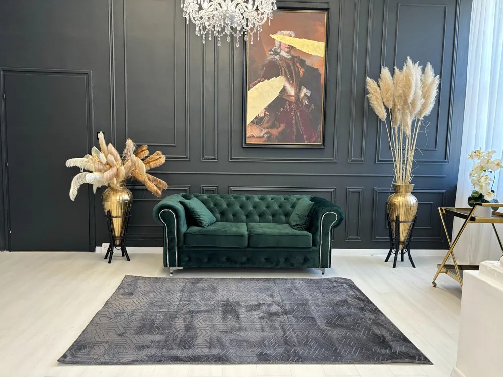 Dinasru sötétszürke shaggy szőnyeg 200x280 cm