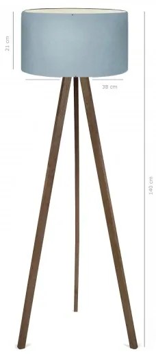 Állólámpa AYD 1xE27/40W/230V barna/kék