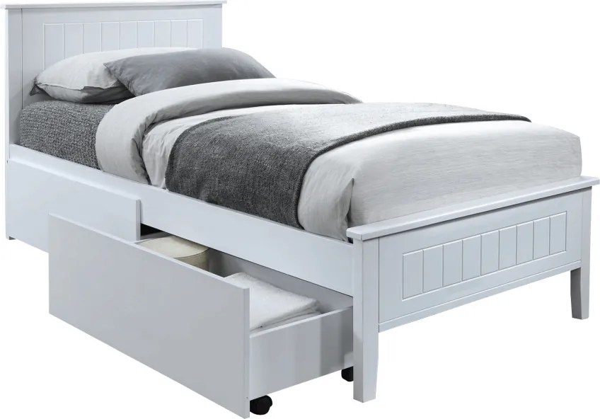 Ágy, fehér, 90x200, MIDEA