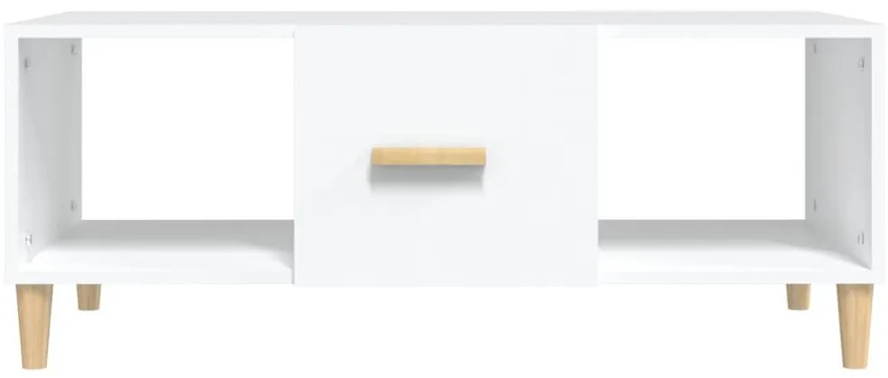 Fehér szerelt fa dohányzóasztal 102 x 50 x 40 cm