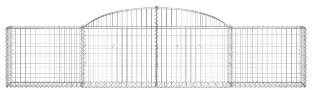 25 db íves horganyzott vas gabion kosár 300x30x60/80 cm