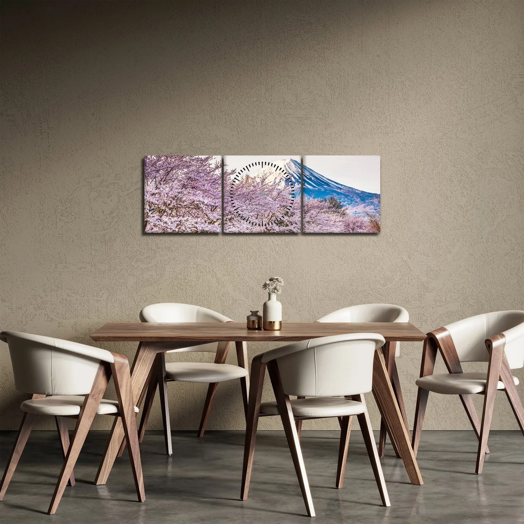 Kép - Japán tavasszal (órával) (90x30 cm)