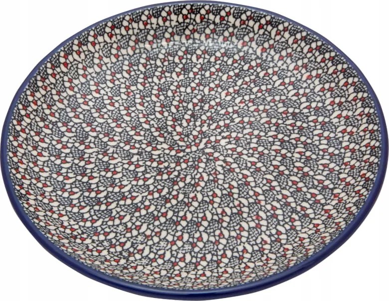 Desszerttányér 20 cm Művészi kerámia Bolesławiec dek 2348