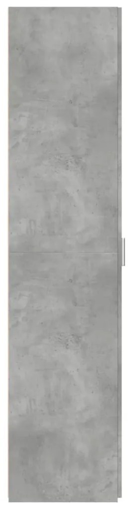 betonszürke szerelt fa magasszekrény 40x42,5x185 cm