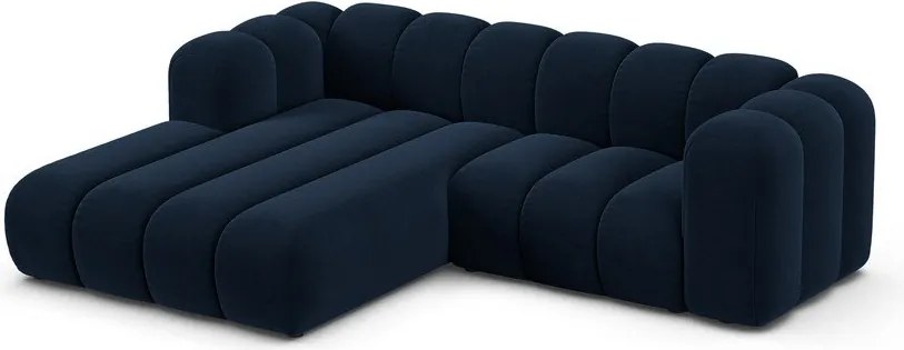 Sötétkék sarokkanapé (bal oldali) Lupine – Micadoni Home