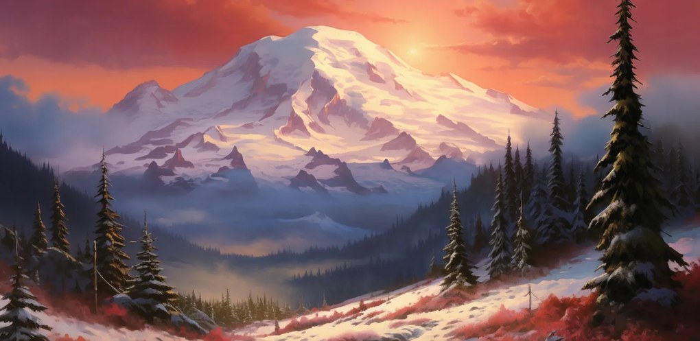 Poszter 91,3x44,5cm Hajnali fény csúcsai