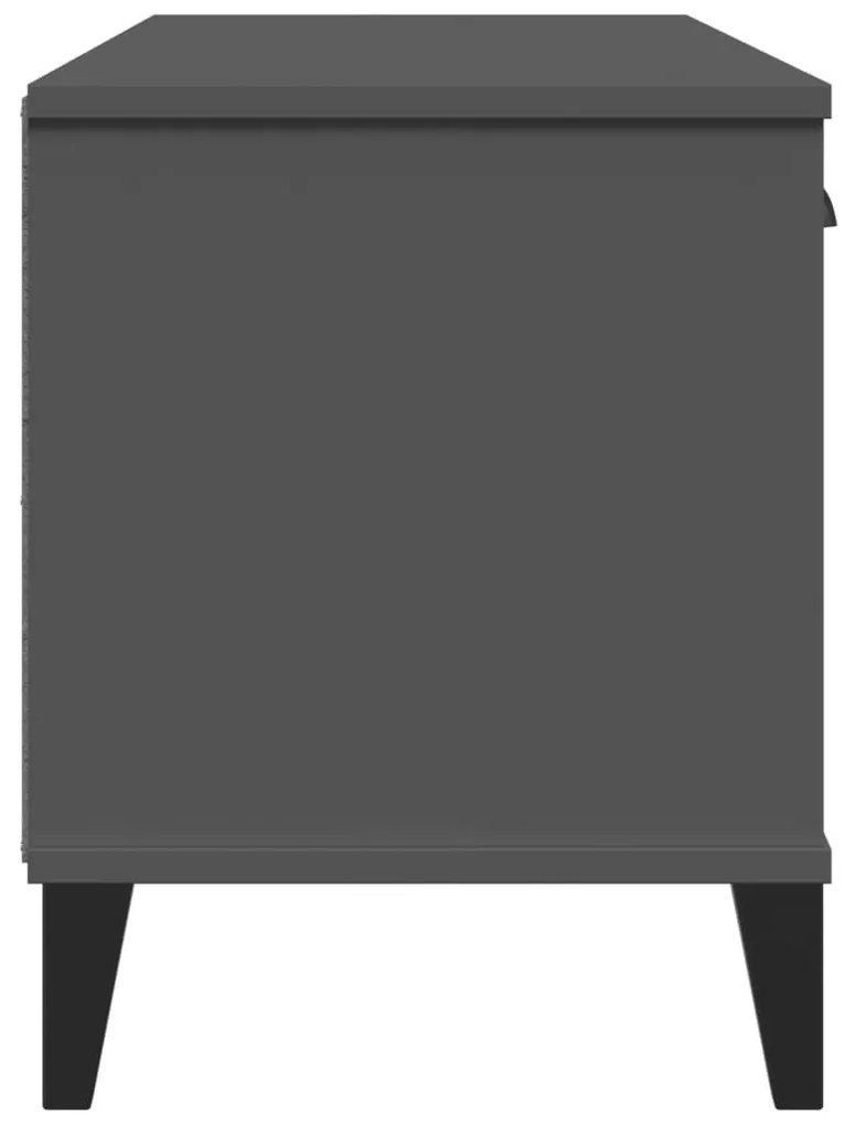 VIKEN antracitszürke szerelt fa cipőtároló pad 106 x 35 x 45 cm