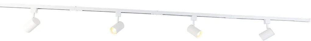 Modern sínrendszer 4 spotlámpával, fehér, 1 fázisú - Iconic Yade