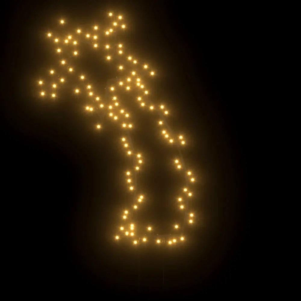 karácsonyi hullócsillag fénydekoráció cövekekkel 115 LED 89 cm